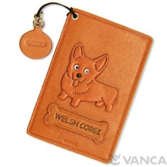 Keychain ID Holder Wallet - Corgi Leather Keychain ID Holder Wallet - Corgi Leather