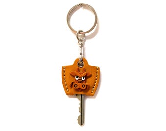 Dragon 3D Leather Key Cover Cap Keychain *VANCA* Made in Japan #26553　 　