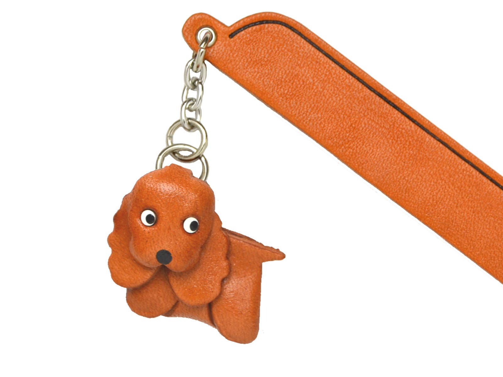 VANCA CRAFT Basenji Leather Dog Keychain - Handmade In Japan, Genuine Leather, Collectible Keyring - View #2