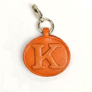 Alfabeto/K Inicial Cuero 3D Carta Personalizada/Personalizada/Llavero/Llavero/Llavero *VANCA* Fabricado en Japón #26382　