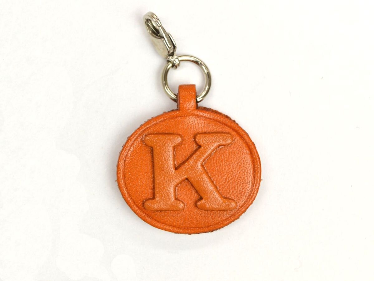 Alphabet/initial K Leather 3D Letter Personalize/custom/keychain/key ...