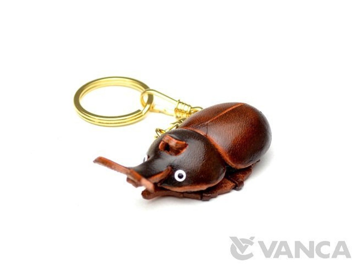 Beetle 3D Leather Keychain(l) *VANCA* Made in Japan #56140 - Etsy