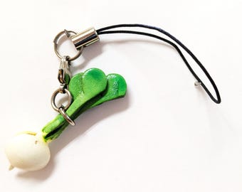 Beet Vegetable Leather Phone Charm *VANCA* Made in Japan #46360　
