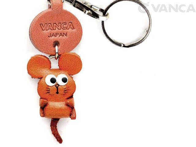 RATS  レザー　キーホルダー Rat 3D Leather Animal Little Zodiac Keychain Keyring Purse
