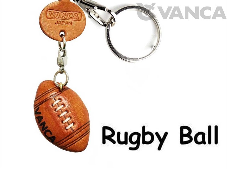 Rugby Ball/american Football 3D Leather Keychain Keyring Purse Etsy