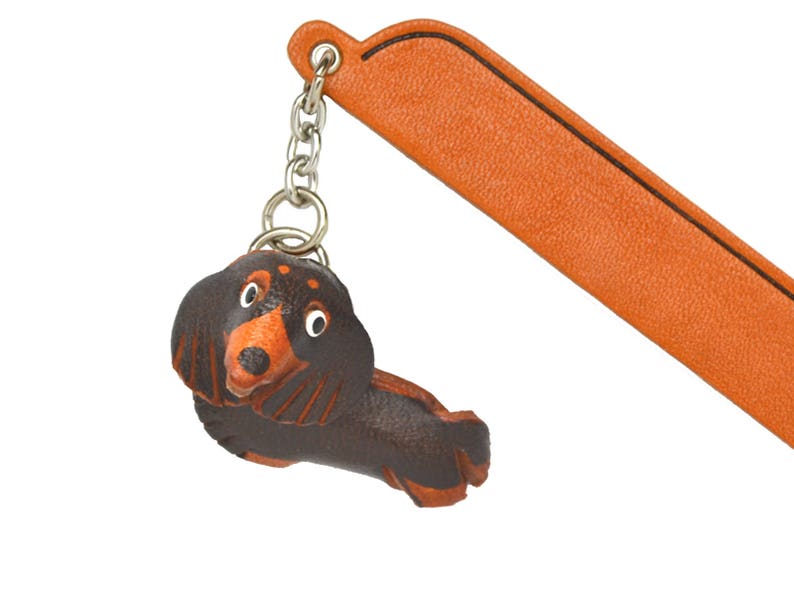 MOPS Leder Hund Charm Lesezeichen Vanca handgefertigt in Japan...
