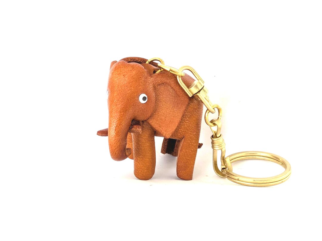 Elephant 3D Leather Keychain(l) *VANCA* Made in Japan #56144 - Etsy