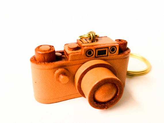 Leica Camera 3D Leather Keychain(l) *VANCA* Made in Japan #56801