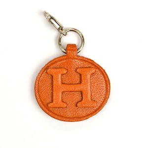 Alfabeto/Inicial H Cuero 3D Carta Personalizada/Personalizada/Llavero/Llavero/Llavero *VANCA* Fabricado en Japón #26379　