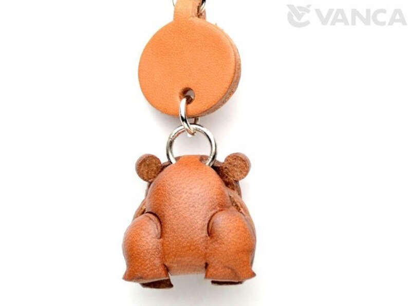 Bear 3D Leather Animal Keychain Keyring Purse Charm Zipper Etsy