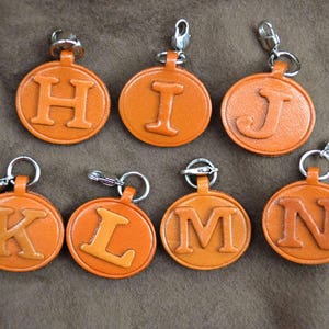 Alphabet/initial K Leather 3D Letter Personalize/custom/keychain/key ...