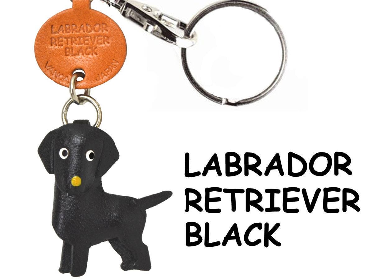 Labrador Retriever Black 3D Leather Dog Keychain Keyring Purse Charm ...