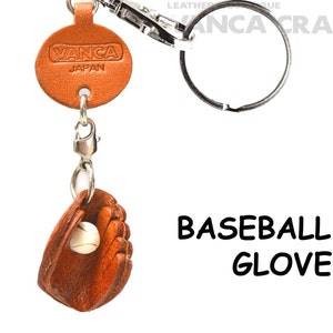 Baseball Handschuh 3D Leder Schlüsselanhänger Schlüsselanhänger Geldbörse Charm Reißverschluss ziehen Zubehör * VANCA * hergestellt in Japan #56564