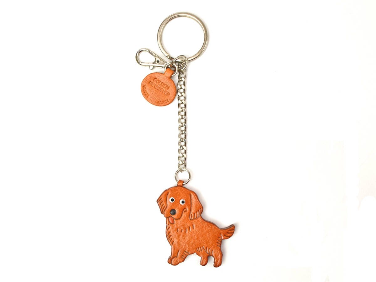 Golden Retriever Leather Dog Keychain – VANCA CRAFT-Unique 3D