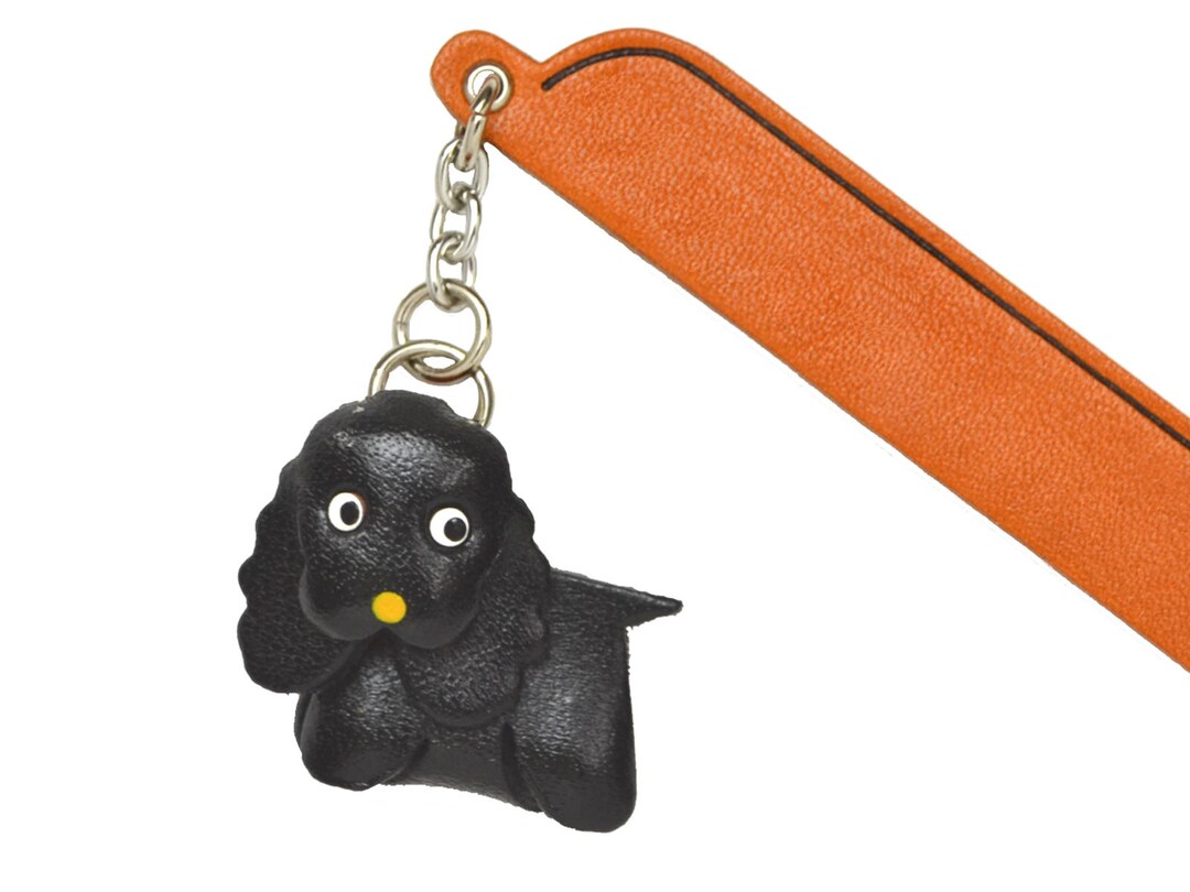 Cocker Spaniel Black Leather Dog Charm Bookmark/bookmarks/bookmarker ...