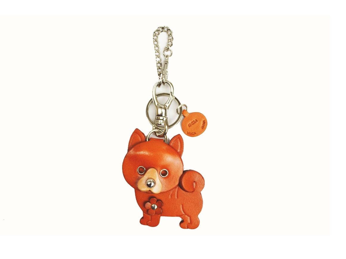 Shiba Leather 3D Leather Dog Bag Charm Keychain Keyring Mascot Etsy