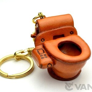 トイレボウル3Dレザーキーホルダー(L) *VANCA* 日本製 #56114
