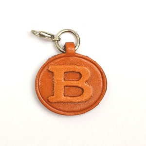 Alfabeto/B inicial cuero 3D carta personalizar / personalizado / llavero / llavero / llavero * VANCA * Hecho en Japón #26373　