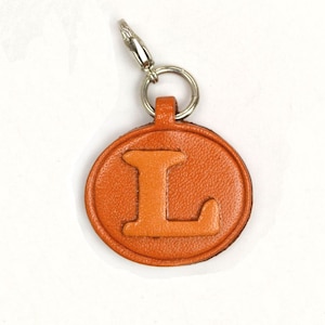 Alfabeto/L inicial L cuero carta 3D personalizar / personalizado / llavero / llavero / llavero * VANCA * Hecho en Japón #26383　