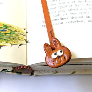 Rabbit Leather 3D Animal Bookmark/Bookmarks/Bookmarker *VANCA* Made in Japan #26110