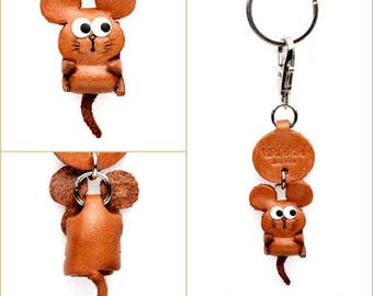 RATS  レザー　キーホルダー Rat 3D Leather Animal Little Zodiac Keychain Keyring Purse