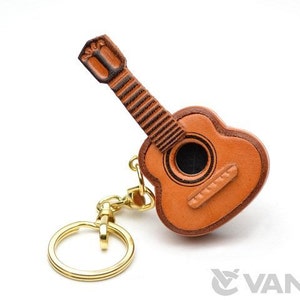 Guitar 3D Leather KeychainL VANCA Made in Japan 56123 image 3