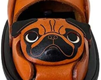 Pug Dog Smartphone Holder Stand Leather *VANCA* Made in Japan