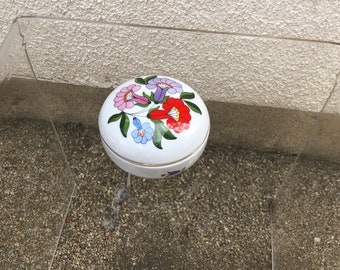 Vintage Mini Floral Ceramic Catchall Dish