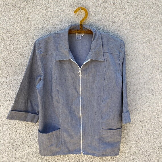 80s Vintage Cotton Chore Jacket - image 4