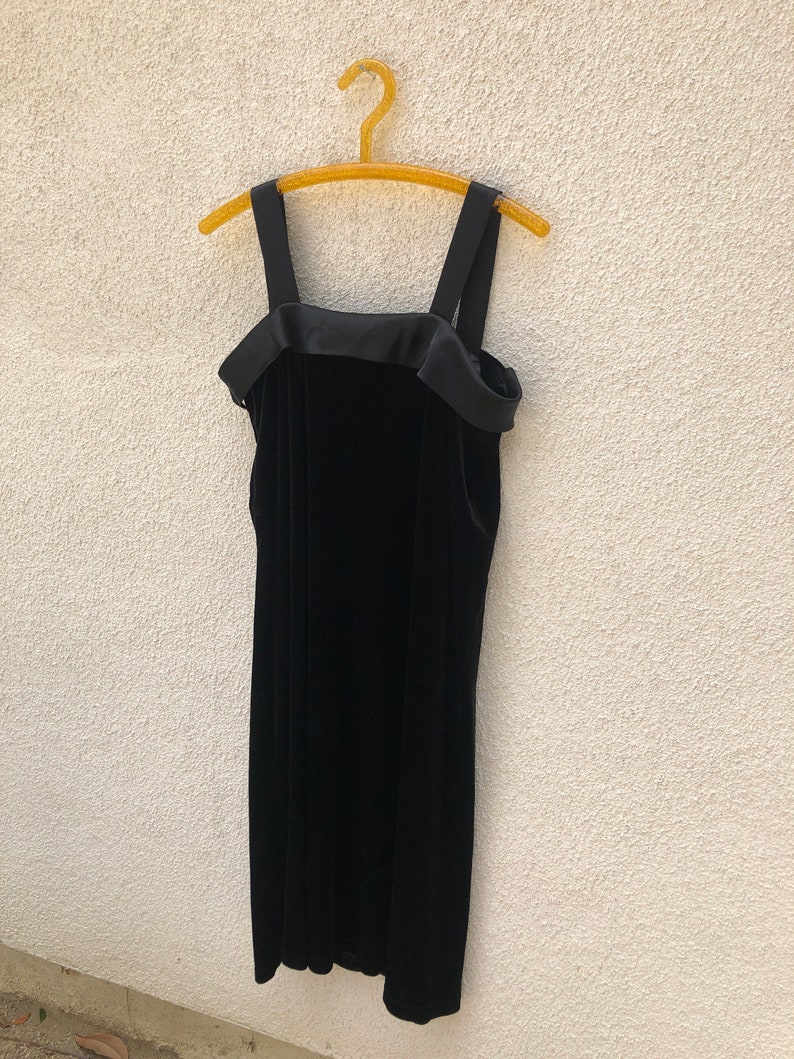 Velvet Silk Slip Dress 1980s/90s image 4