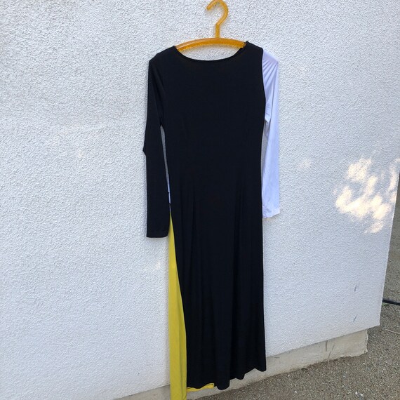 Wear Abouts Vintage 80's Slinky Color Blocking Dr… - image 3