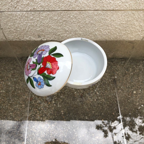 Vintage Mini Floral Ceramic Catchall Dish - image 2