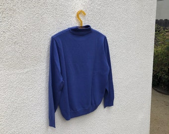 Oversized Vintage Wool Mock Neck Sweater