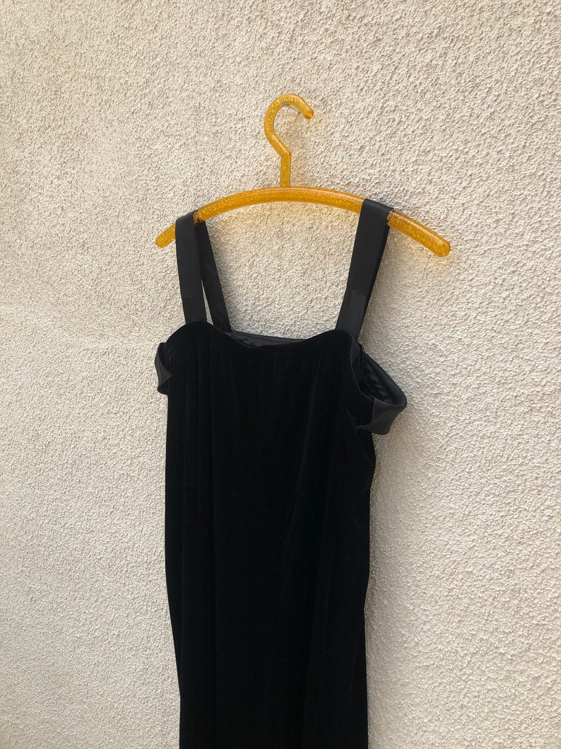 Velvet Silk Slip Dress 1980s/90s image 6