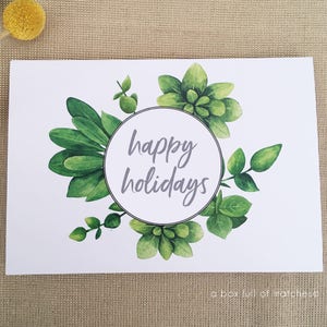 Tarjeta imprimible de felices fiestas - ¡Tarjeta plegada A6!