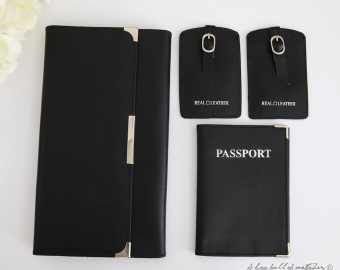 Travel Document Wallet With Passport Cover and Lug Tags Etsy