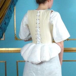 Linen 18th Century Segment Crescent bum Roll / Hip Pad Undergarments and Historic Dress Support Frame