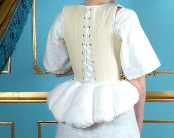 Linen 18th Century Segment Crescent bum Roll / Hip Pad Undergarments and Historic Dress Support Frame