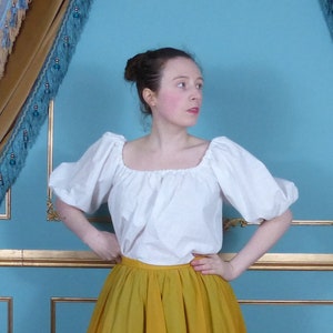 Short  Sleeve Renaissance Peasant Blouse Costume Dress Up Ren Faire