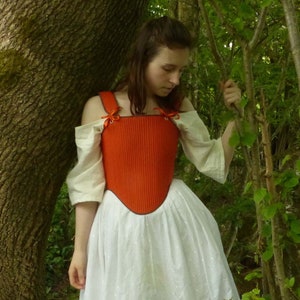 Women's Linen Tudor Corset historical Costume and Reenactment Undergarments Bodies and Stays