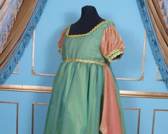Ready to ship Pre-Loved Large Borgia Renaissance Green and Gold decorative Florentine Historical Costume Dress Up Princess Re-enactment