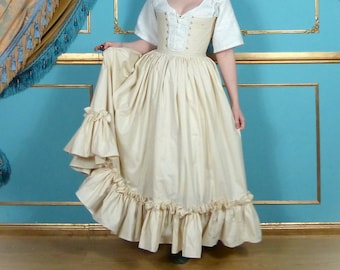 Cotton Historical Underskirt Petticoat Skirt Fantasy Historic Inspired Costume