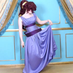 Meg Inspired Cosplay Micro Satin Made To measure Costume Disney Greek Hercules Megara