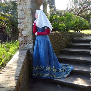 Custom Medieval kirtle Dress and Under Dress For historical Reenactment Costumes