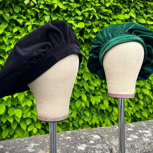 Plain Velvet Renaissance Muffin Hat Historic Costume and Clothing