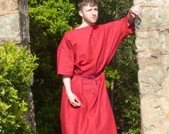 Coloured Linen Unisex Roman Tunic historical costume Ancient Rome