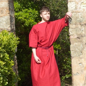 Coloured Linen Unisex Roman Tunic historical costume Ancient Rome