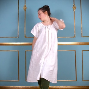 White 18th Century Linen Chemise Rococo Shift Dress Historical ...