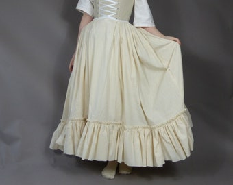 Cotton Historical Underskirt Petticoat Skirt Fantasy Historic Inspired Costume