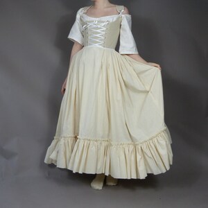 Cotton Historical Underskirt Petticoat Skirt Fantasy Historic Inspired Costume